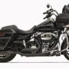 BASSANI Black True-Dual Down Under Headpipes w/Heat Shields - 11525A