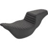 SADDLEMEN Black Lattice Stitched Tuck N Roll Step Up Seat