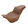 SADDLEMEN Brown Lattice Stitch Step Up Seat