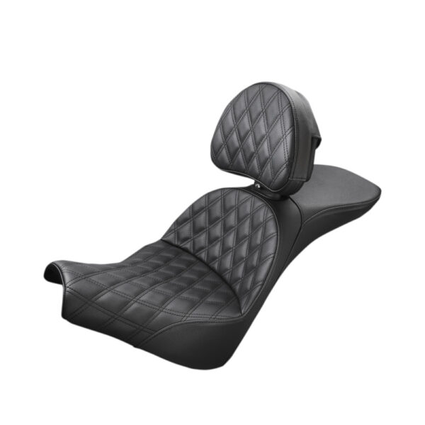 Black Explorer Lattice Stitch Touring Seat