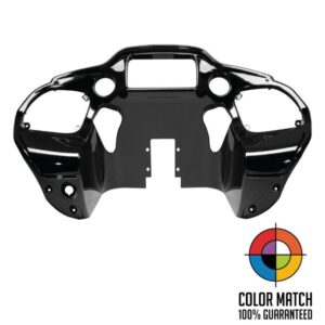 HOGWORKZ Vivid Black Front Inner Fairing