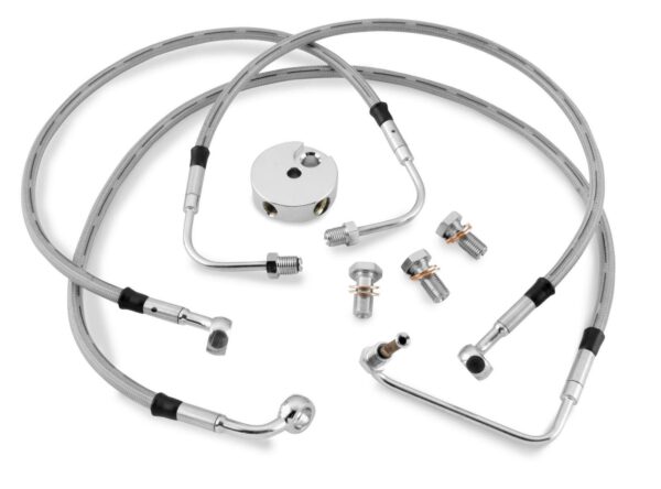 TWIN POWER Rear Stainless Steel Brake Line Kit