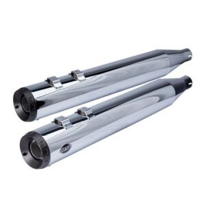 S&S CYCLE Chrome 4-1/2 in. GNX Slip-On Mufflers - 550-1079