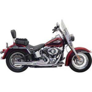 BASSANI Chrome Road Rage II Mega Power Short Megaphone System W/Black Billet End Cap - 1S12R