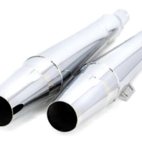 THUNDERHEADER Chrome Thundercone Slip-On Mufflers - 1066